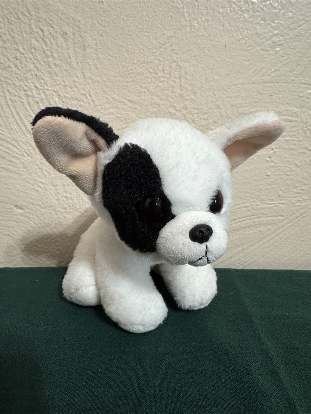 Plush White & Black Puppy Dog Toy - Soft Pet Plush for Playtime
